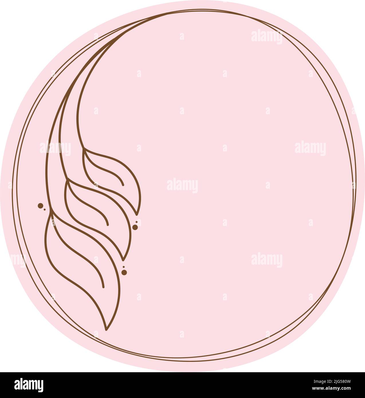 pink circular floral badge Stock Vector Image & Art - Alamy
