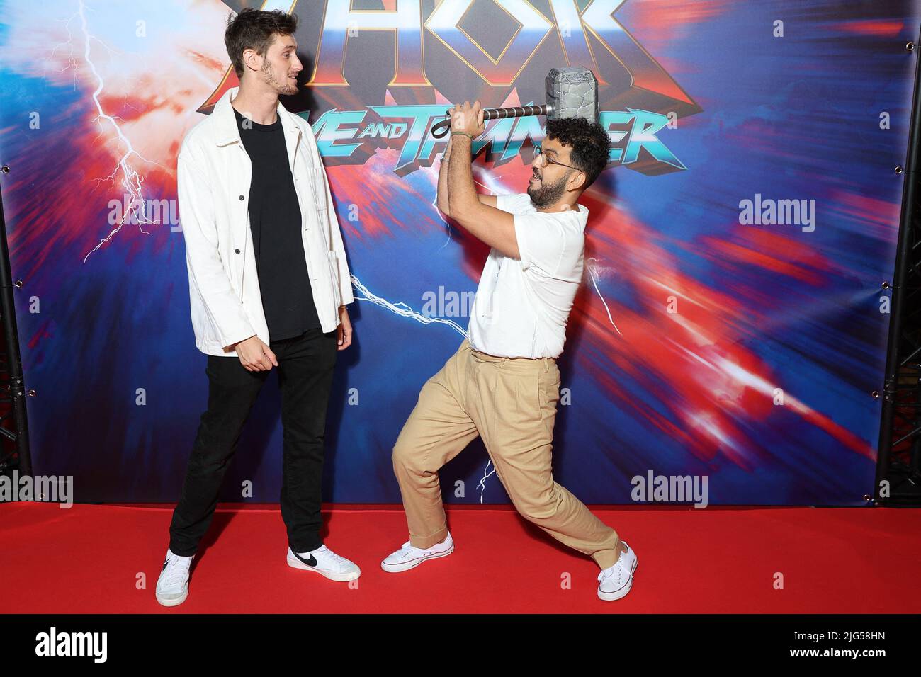 Paris, France. July 07, 2022, Jean-Baptiste Maunier and Jhon Rachid ...