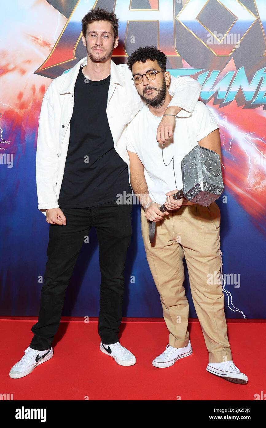 Paris, France. July 07, 2022, Jean-Baptiste Maunier and Jhon Rachid ...