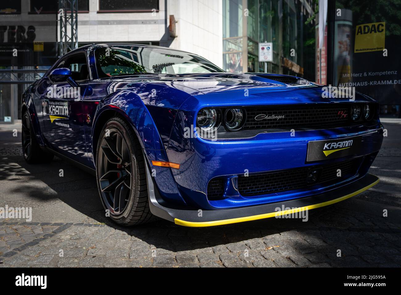 BERLIN - JUNE 18, 2022: The muscle car Dodge Challenger R/T. Classic Days Berlin. Stock Photo
