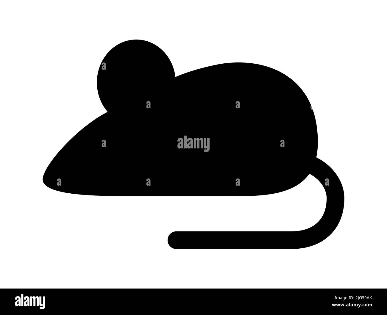 Rat Logo Design Template. Vector Illustration, Mouse icon. Vector mouse silhouette Stock Vector