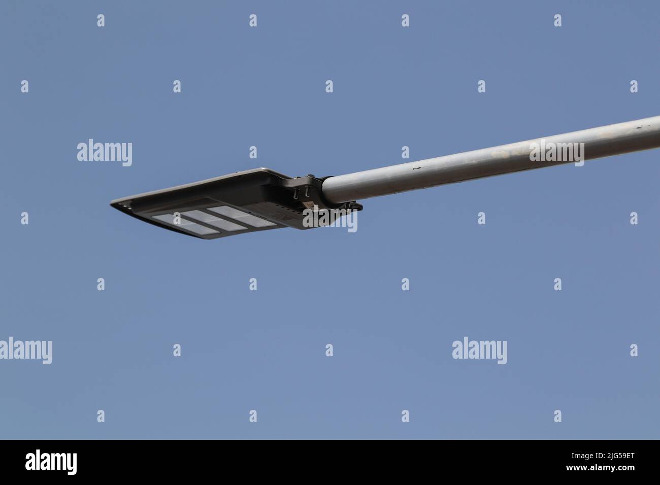 Nakuru, Kenya. 07th July, 2022. A solar street light is seen installed