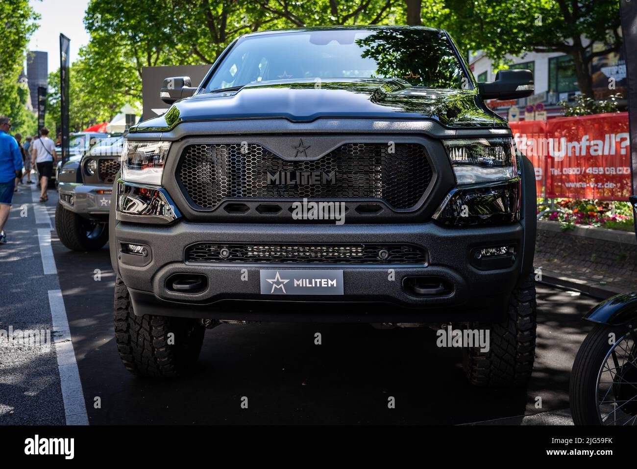 BERLIN - JUNE 18, 2022: Full-size pickup truck Militem Magnum on based by Dodge RAM 1500. Classic Days Berlin. Stock Photo