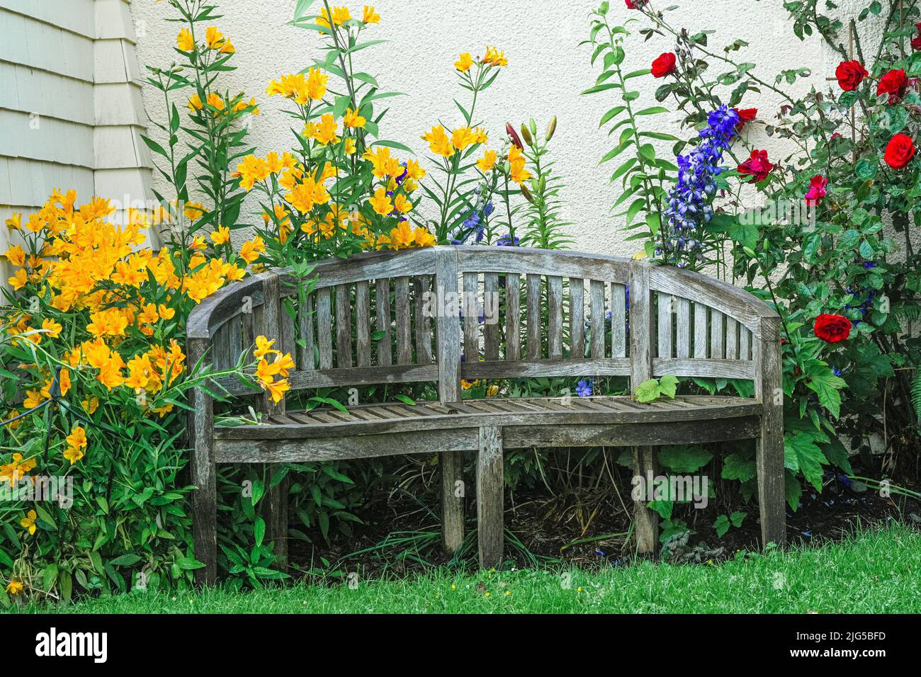 garden bench Stock Photo