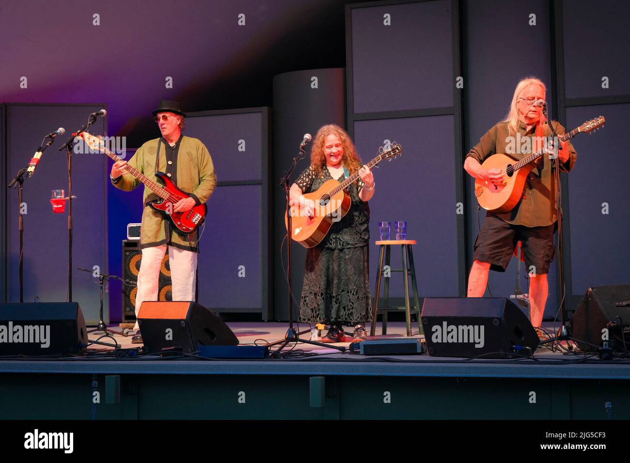 Concert performance, the Ecclestons, Butchart Gardens, Brentwood Bay, Greater Victoria, British Columbia, Canada Stock Photo