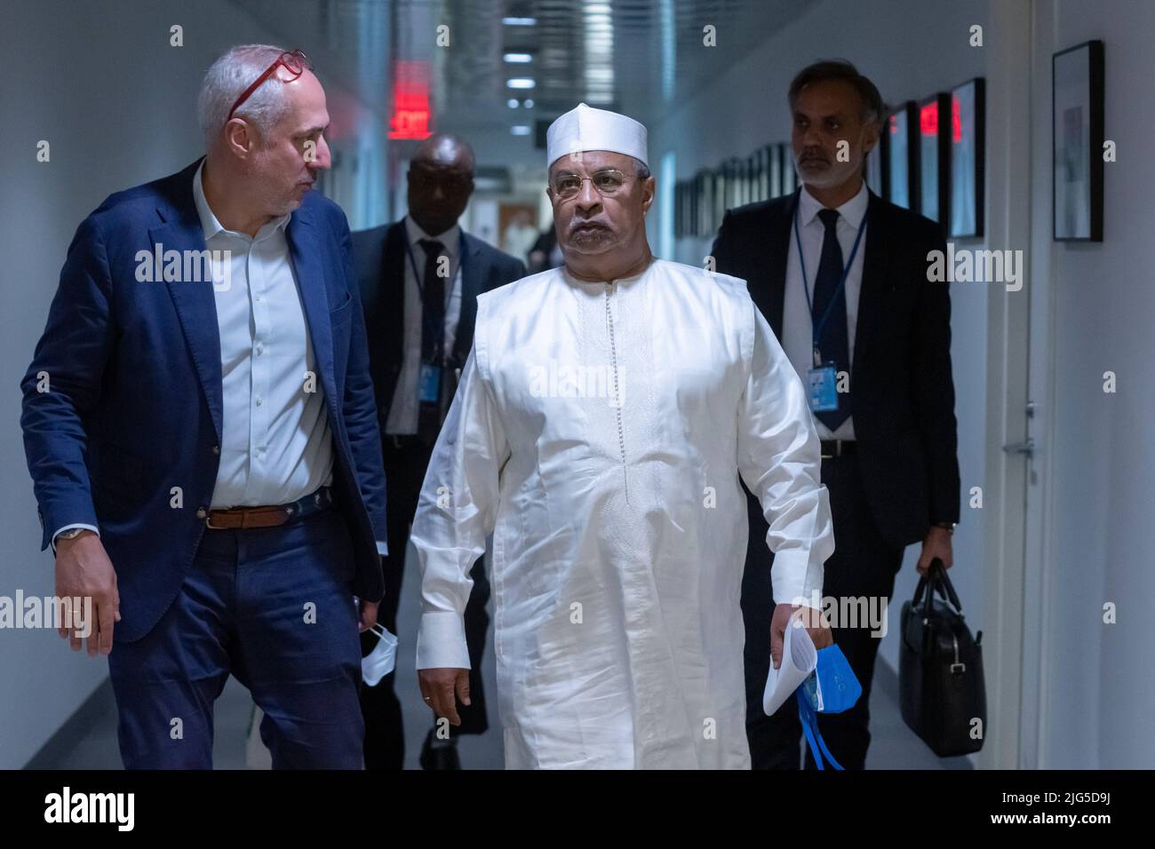 New York, NY July 7, 2022 Mahamat Saleh Annadif (C) Special