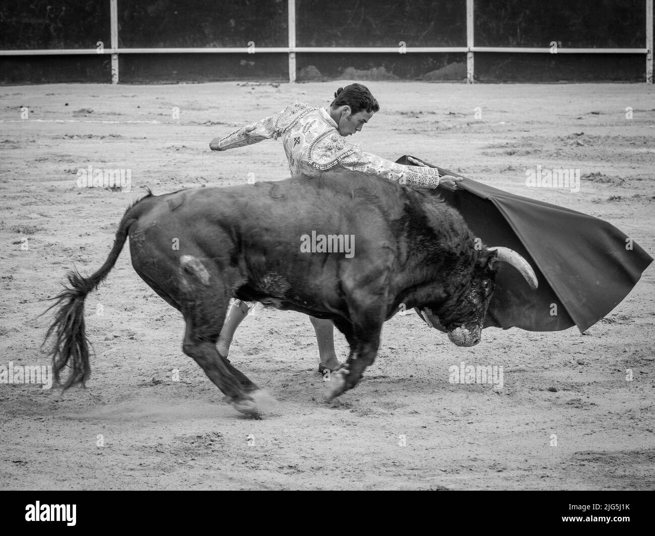 Bullfighting in Sanlucar, Spain Stock Photo