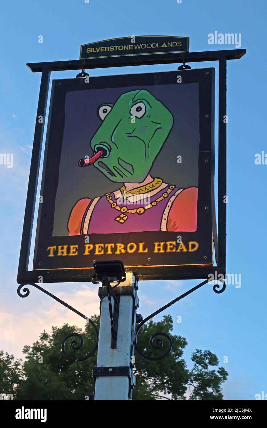 The Petrol Head pub, Silverstone Woodlands camping site, Silverstone British Formula1 Grand Prix, Northamptonshire, England, UK Stock Photo