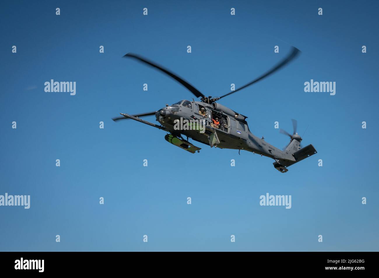 Department of the Air Force civic leaders watch a demonstration given ...