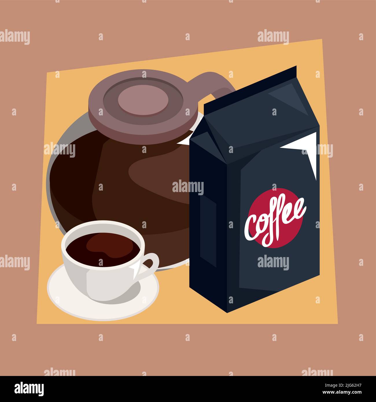 coffee isometric teapot and bag Stock Vector Image & Art - Alamy