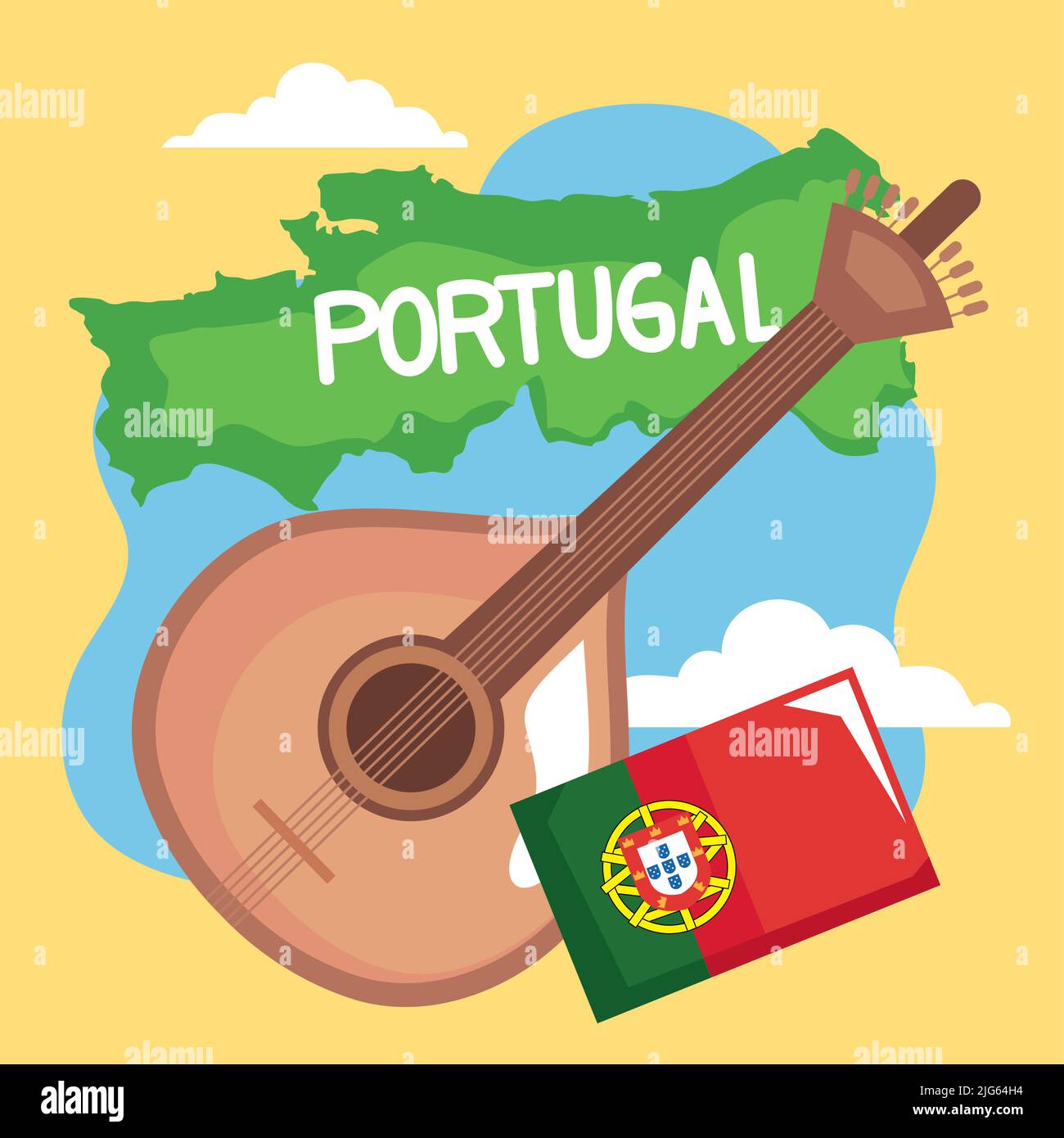 Premium Vector  Map pointer with contry portugal portugal flag vector  illustration