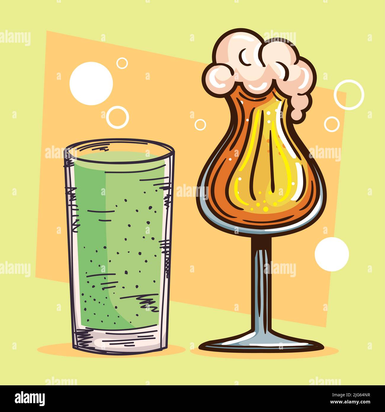 green drink and beer cup Stock Vector Image & Art Alamy