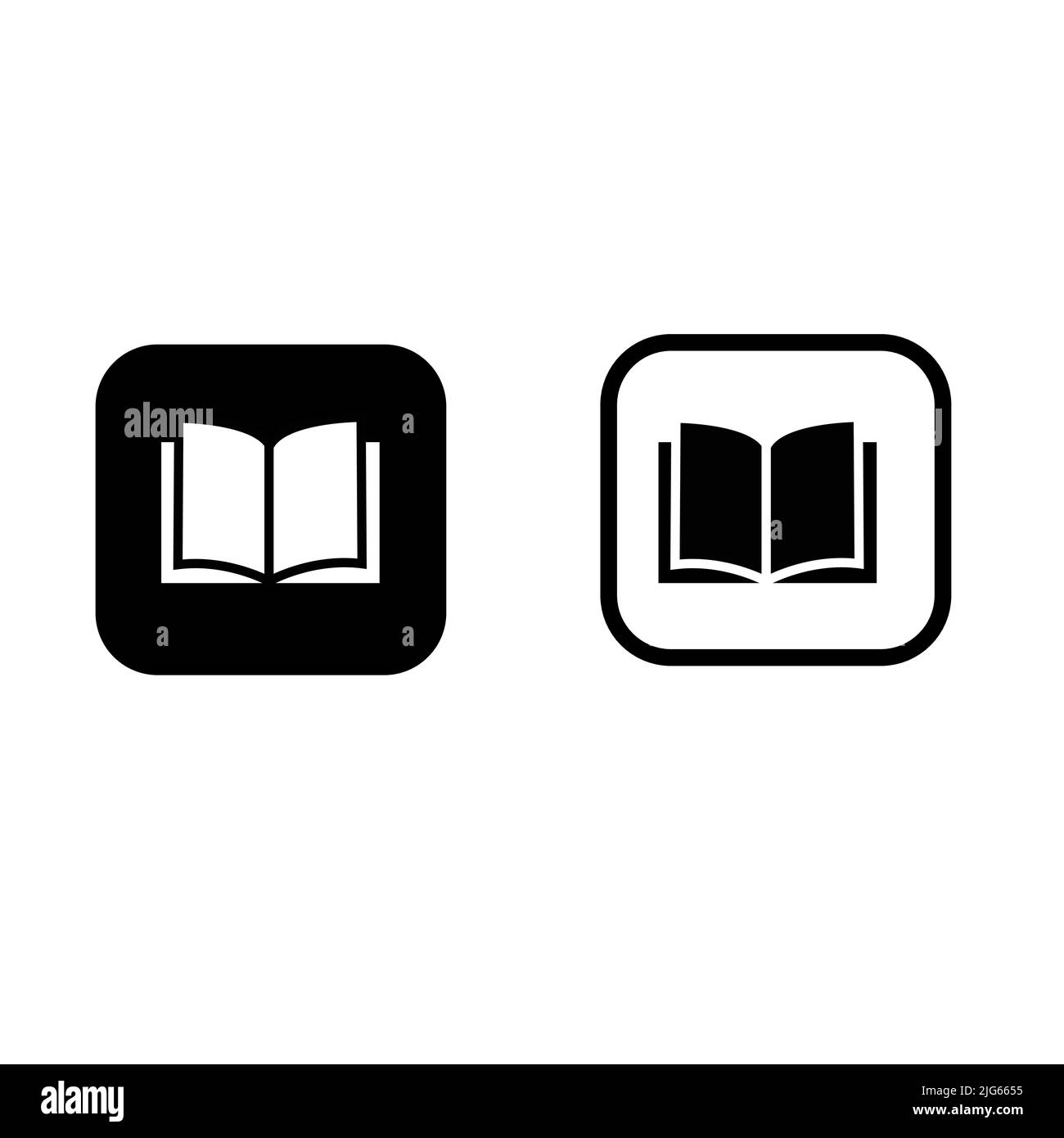 Book Line Style Icons Set on White Background Stock Vector Image & Art ...
