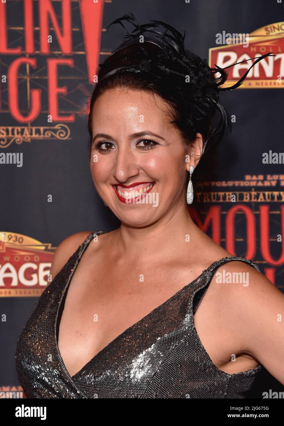 Los Angeles, USA. 07th July, 2022. Stephanie Rosenberg walking on the red carpet opening night of 'Moulin Rouge! The Musical' at the Pantages Theatre in Los Angeles, CA on July 7, 2022. (Photo By Scott Kirkland/Sipa USA) Credit: Sipa USA/Alamy Live News Stock Photo