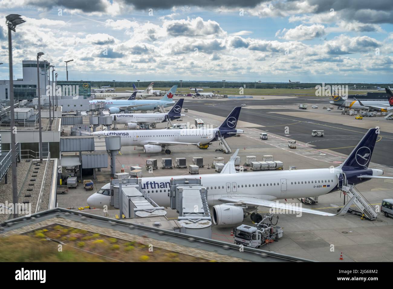 Flugzeuge, Gate, Abfertigung, Lufthansa, Flughafen, Frankfurt am Main
