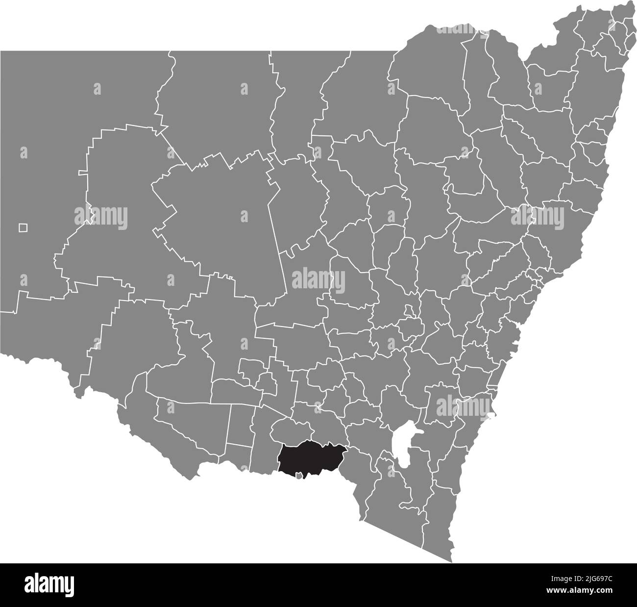 Locator map of the GREATER HUME SHIRE LOCAL GOVERNMENT AREA, NEW SOUTH WALES Stock Vector