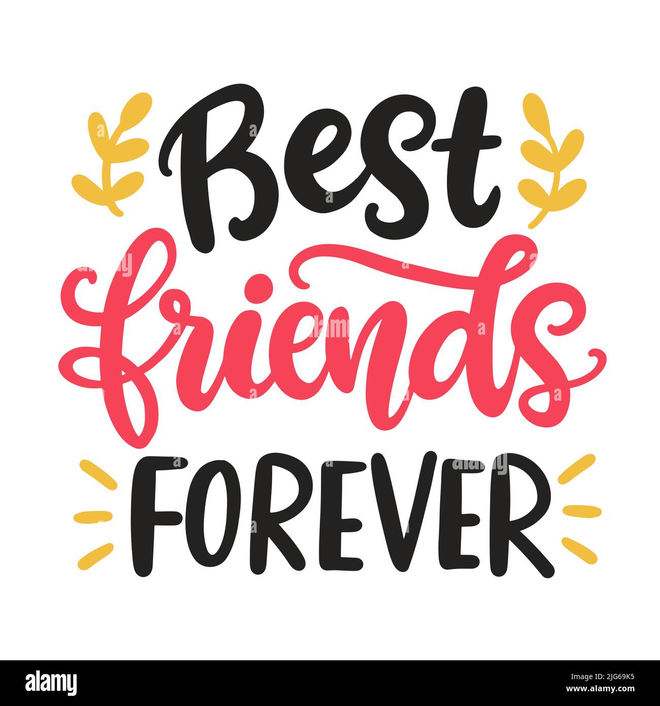 BFF - Best Friends Forever. Illustration Stock Illustration - Illustration  of message, beautiful: 150968484