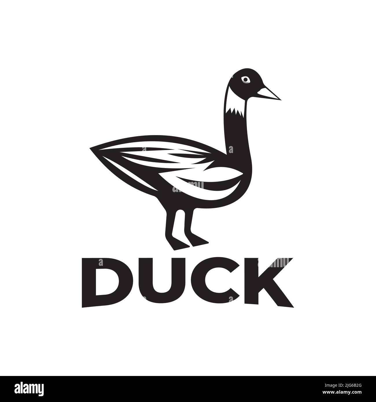 Duck logo vector illustration design template duck logo vector