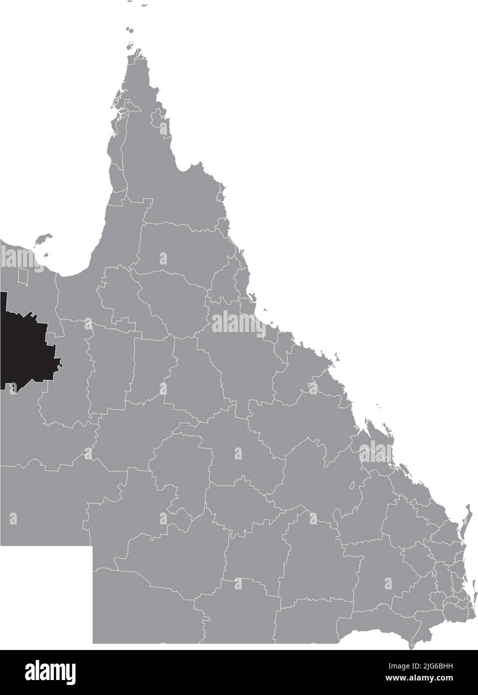 Locator map of the CITY OF MOUNT ISA, QUEENSLAND Stock Vector Image