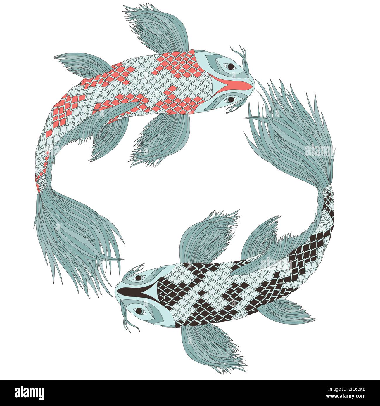 Japanese Koi Fish Drawing Color