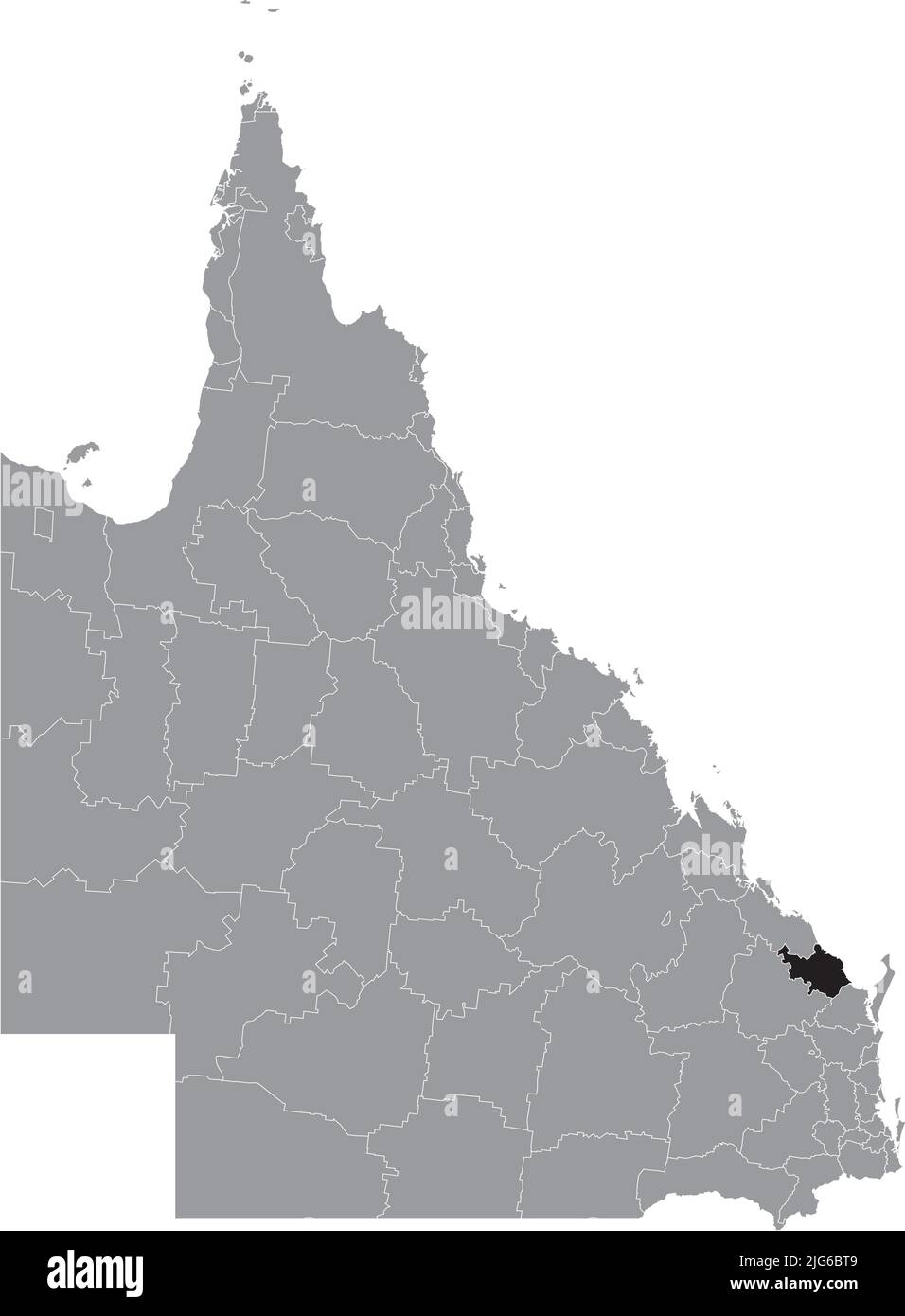 Locator map of the BUNDABERG REGION, QUEENSLAND Stock Vector Image & Art Alamy