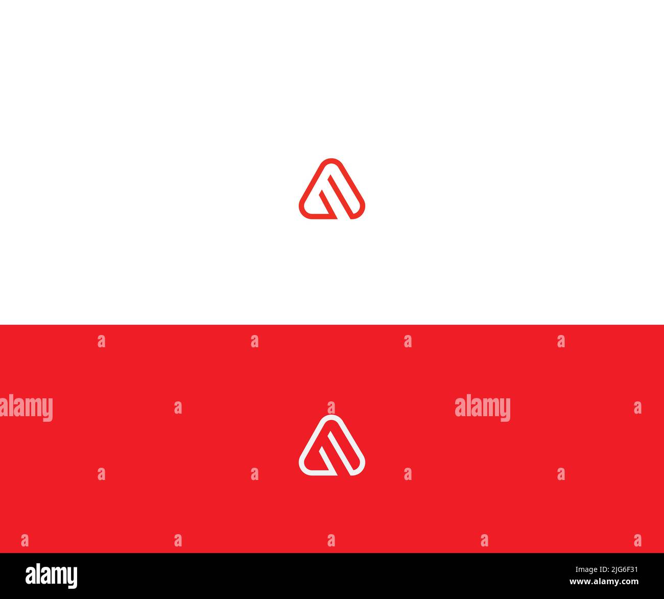 Letter A Logo Template Vector Abstract Monogram Symbol Stock Vector