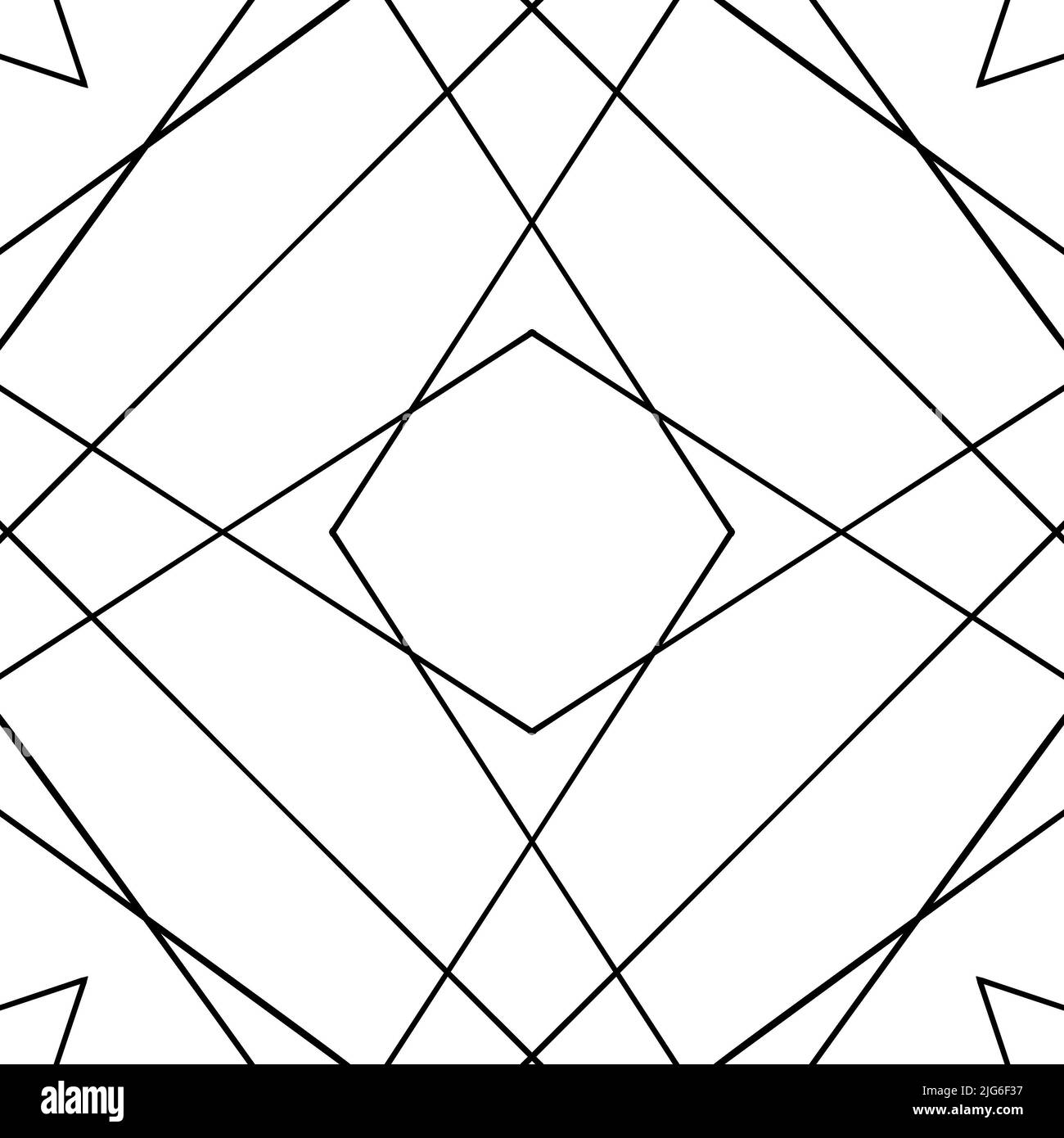 Seamless hand-drawn pattern. Abstract black and white geometric graphic ...