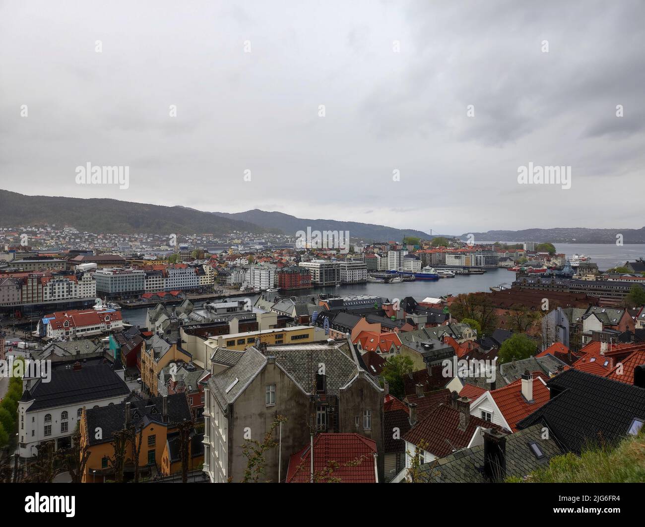 Bergen, Norway: 4 May 2022 - Rooftops of Landas neighborhood Stock ...