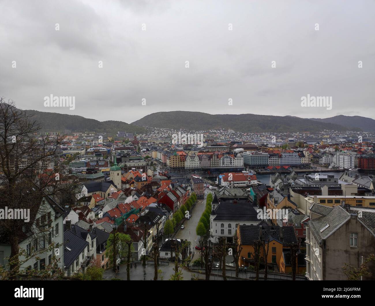 Bergen, Norway: 4 May 2022 - Rooftops of Landas neighborhood Stock ...