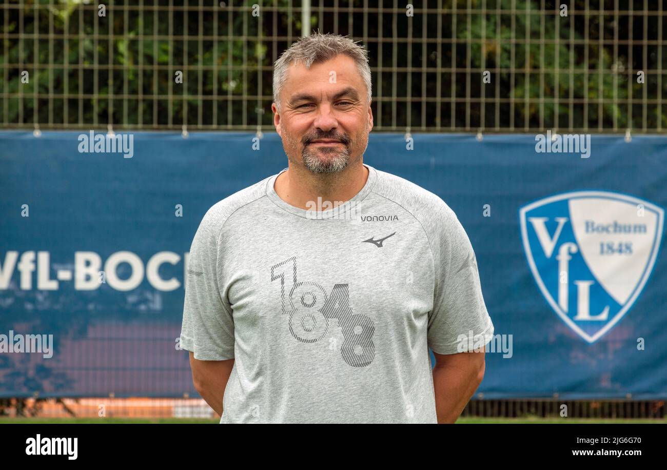 football, Bundesliga, 2022/2023, VfL Bochum, Media Day, press photo shooting, head coach Thomas Reis Stock Photo
