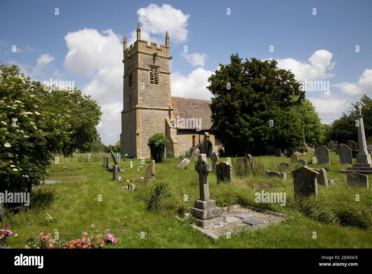 The Parish Church of St Nicholas in North and Middle Littleton near Evesham UK Stock Photo Alamy