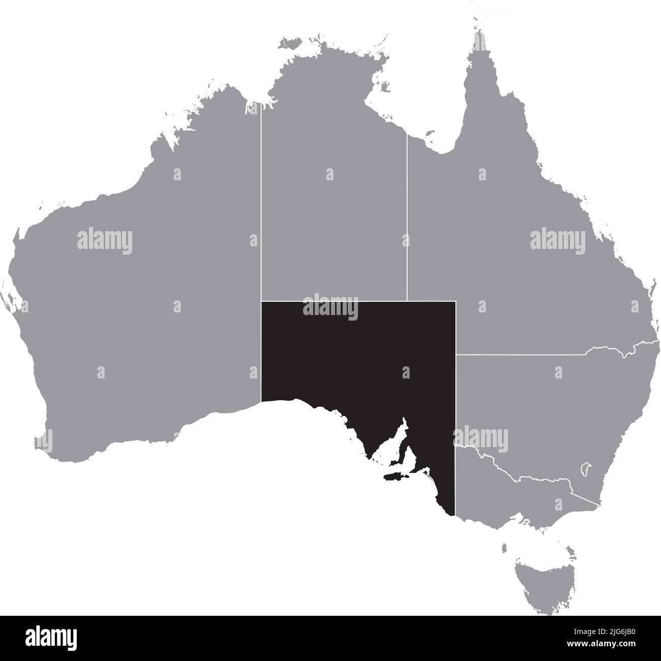 Locator map of SOUTH AUSTRALIA Stock Vector