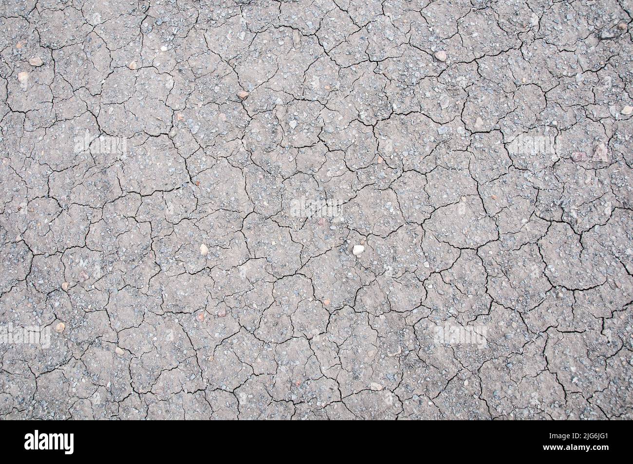 Around the UK - Dry cracked ground creating abstract pattern. Cleveland Way, North Yorkshire Stock Photo