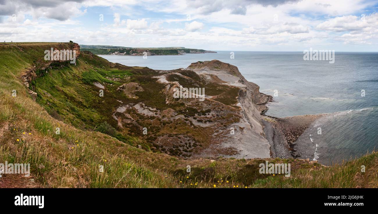 Around the UK - Disused Quarries, Kettleness on the Cleveland Way, North Yorkshire, UK Stock Photo