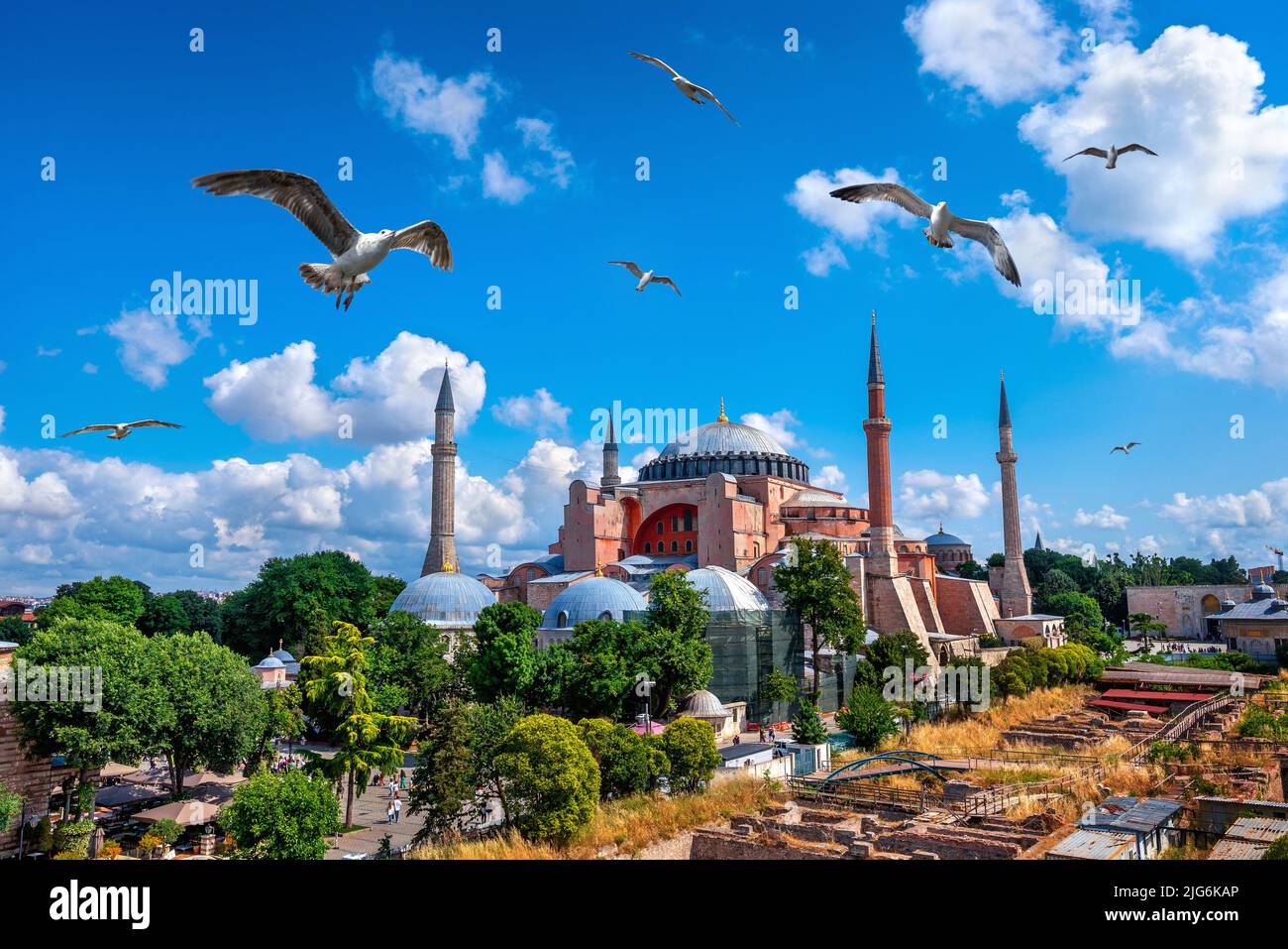 Aerial view of Hagia Sophia in Istanbul, Turkey Stock Photo - Alamy
