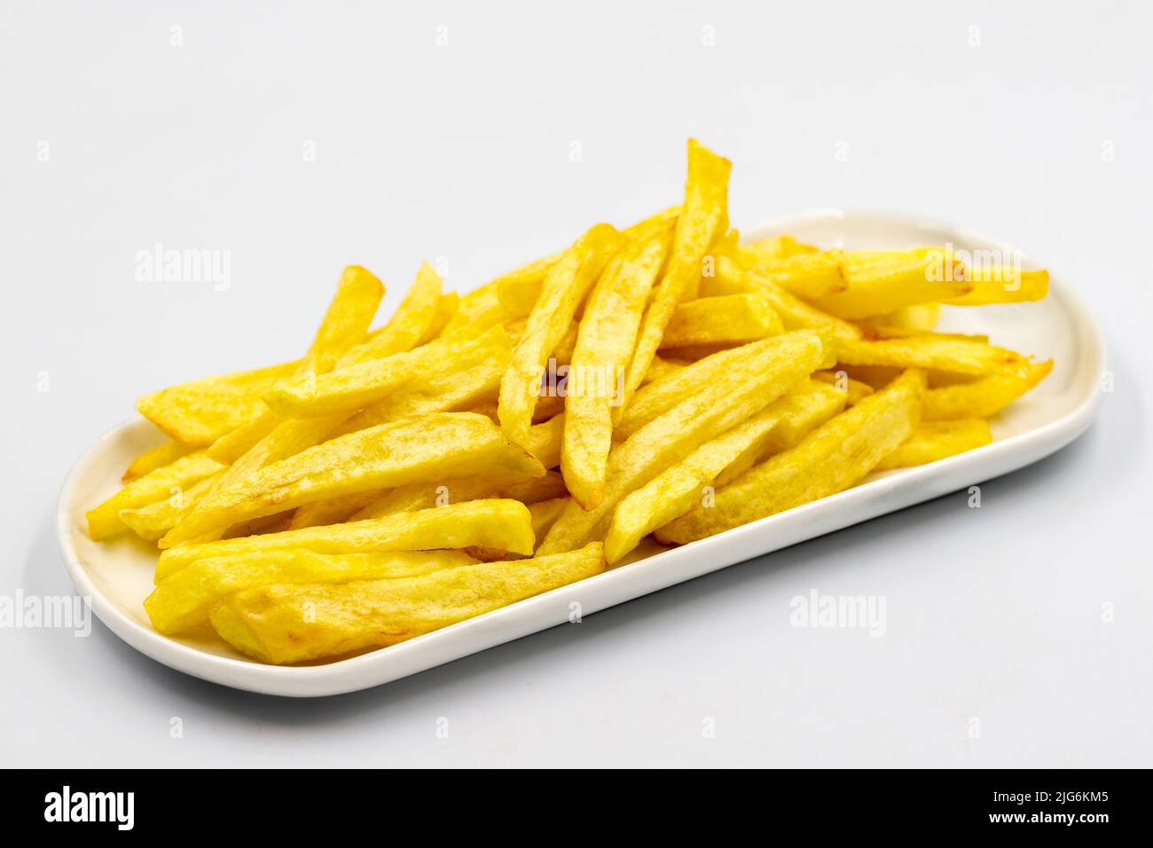 Fried potatoes. French fries isolated on white background. French fries