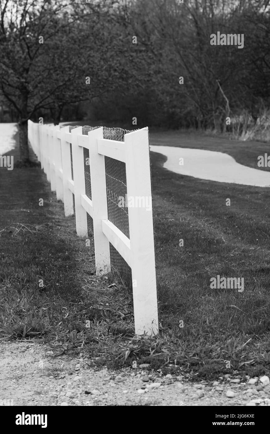 Plain fence Black and White Stock Photos & Images - Alamy