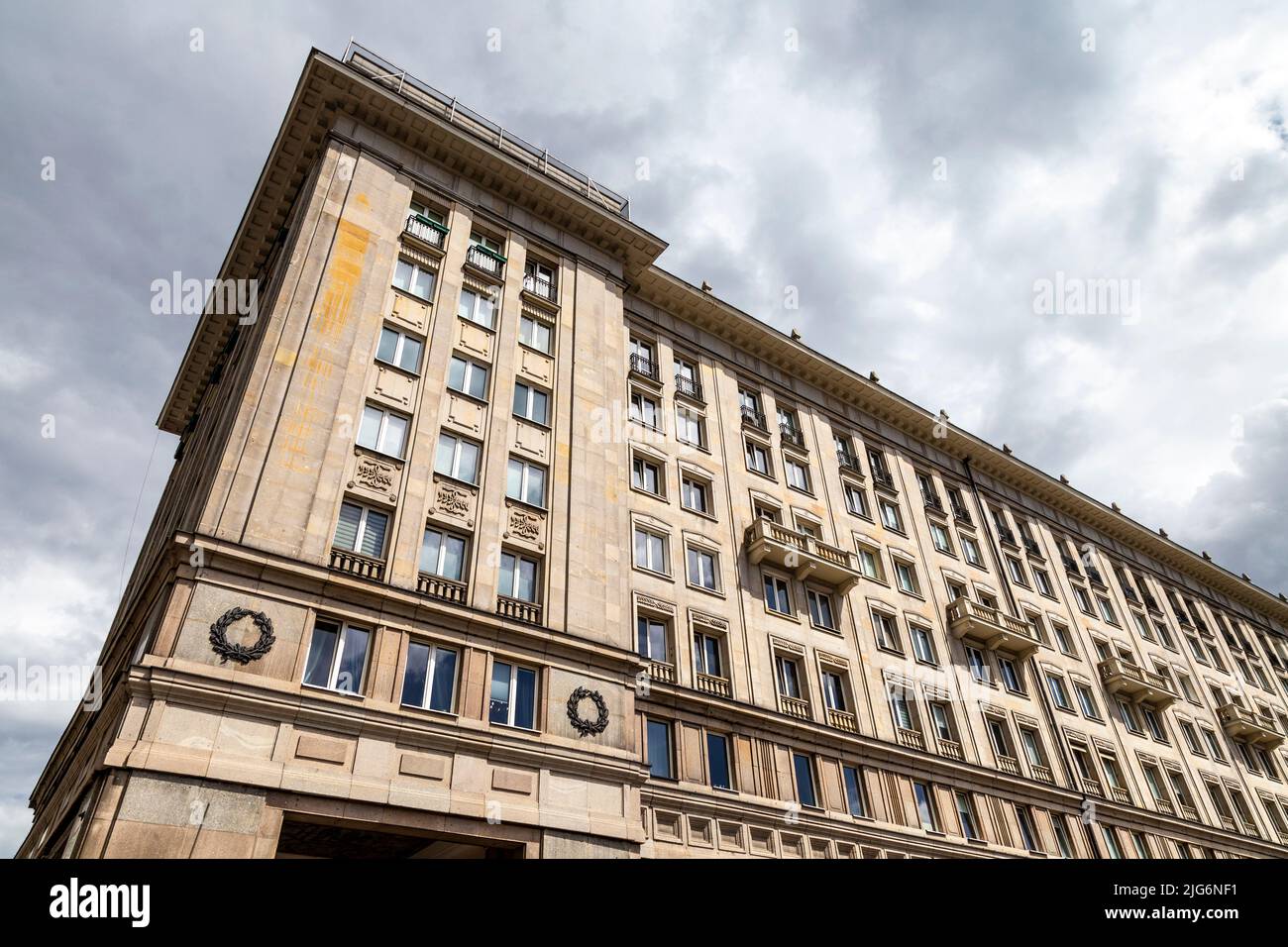 1950s socialist realism / comunist style architecture in Constitution Square (Plac Konstytucji), Warsaw, Poland Stock Photo