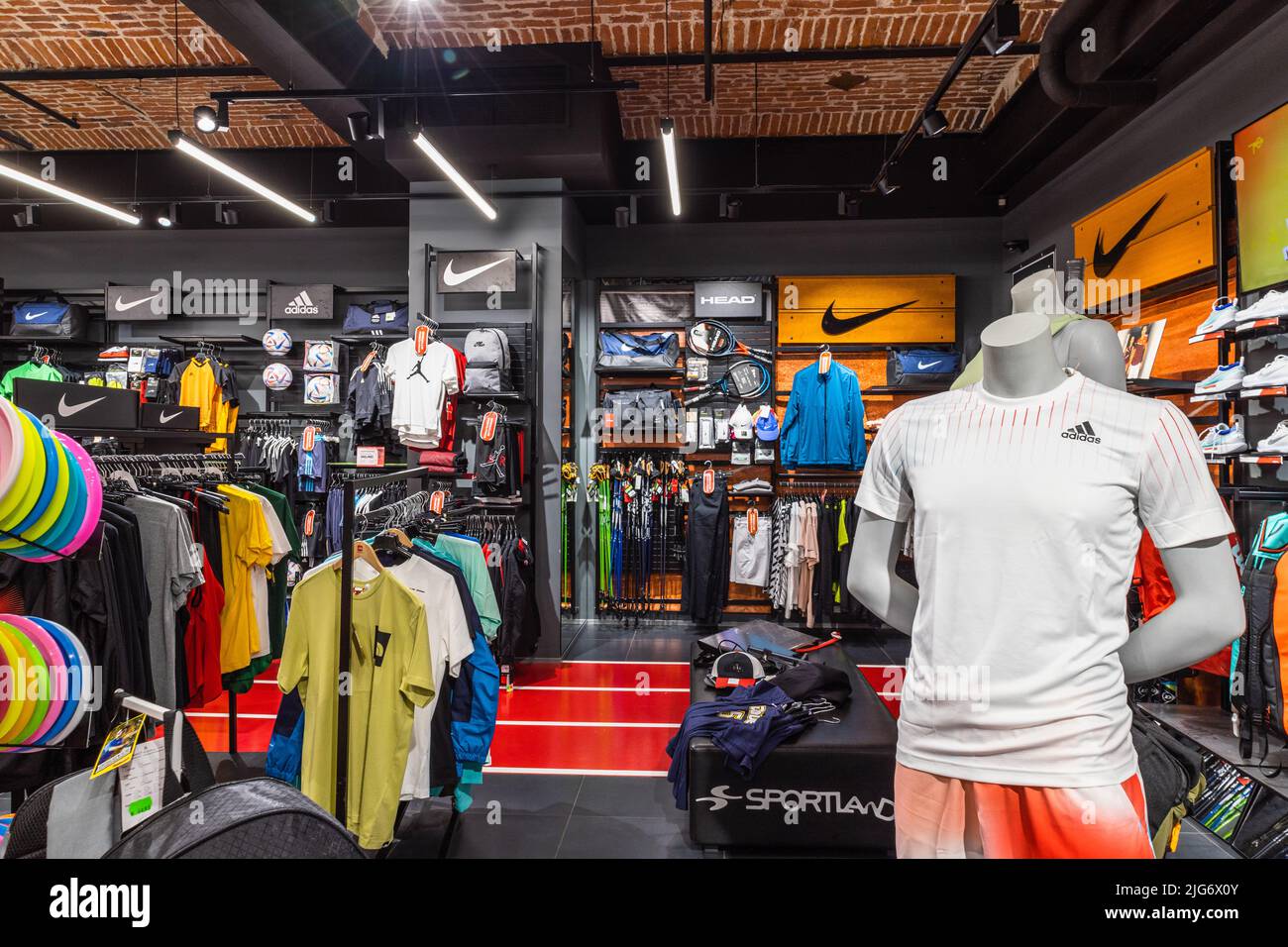 Sportswear retail store interior. Kaunas, Lithuania, 22 June 2022 Stock  Photo - Alamy
