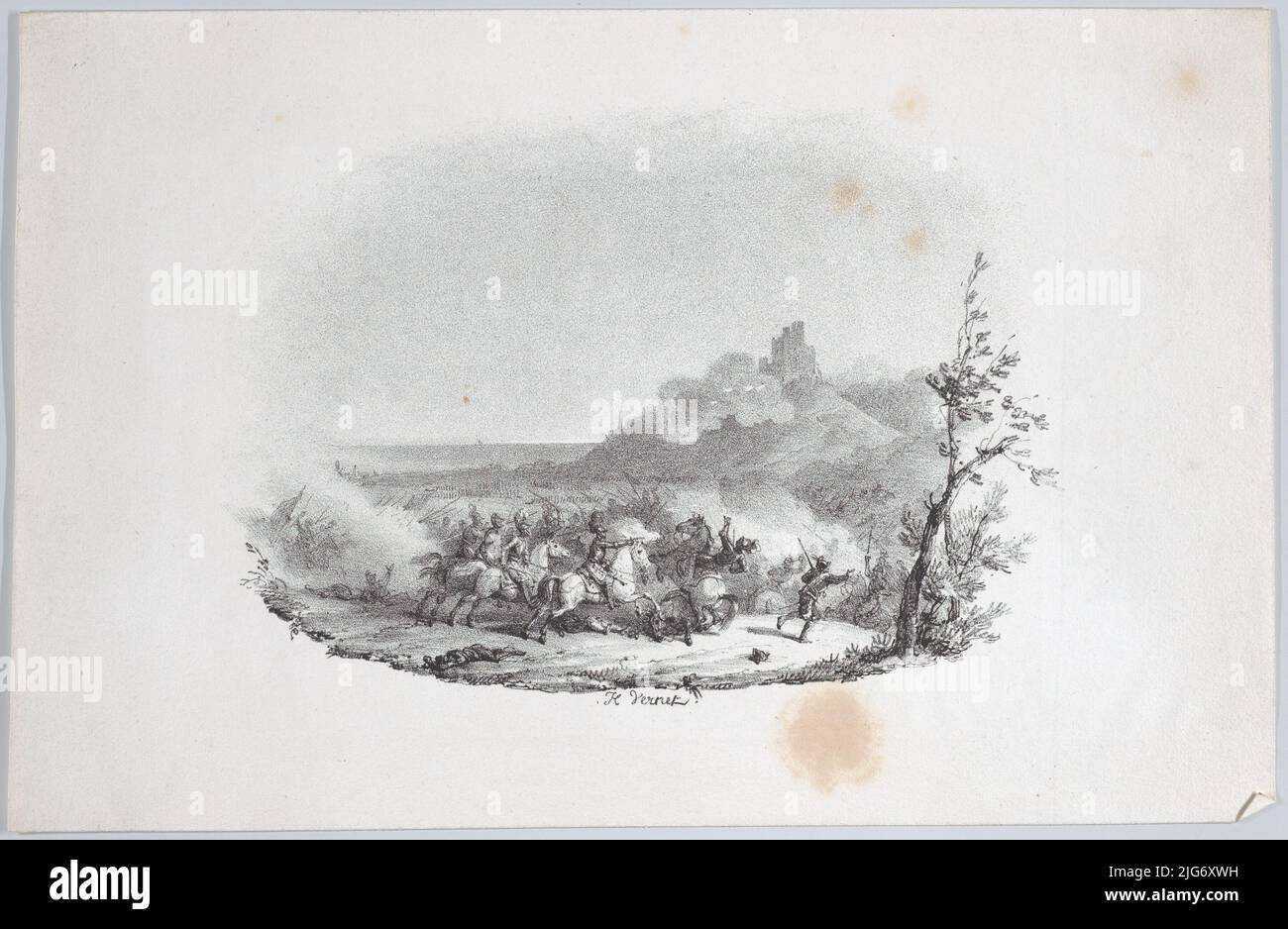 Cavalry Combat at the Battle of Arques, 1820 Stock Photo Alamy