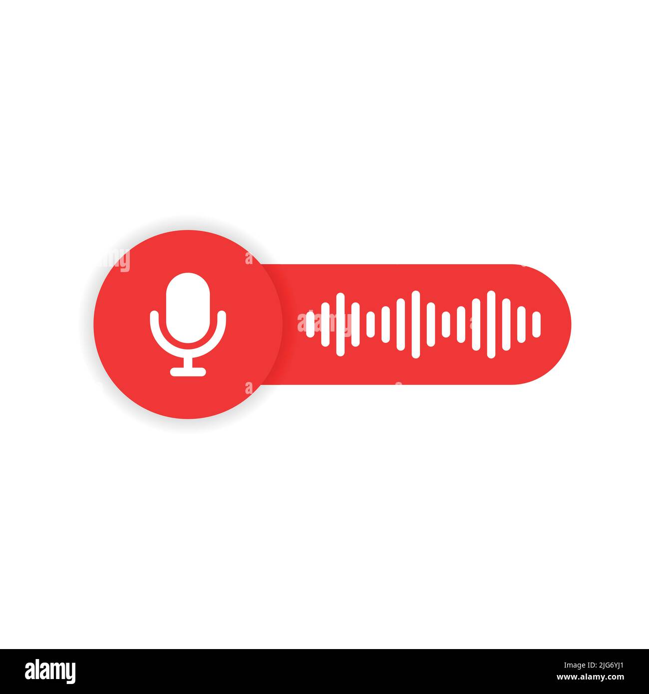 Voice message bubble icon in flat style. Chat soundwave vector ...