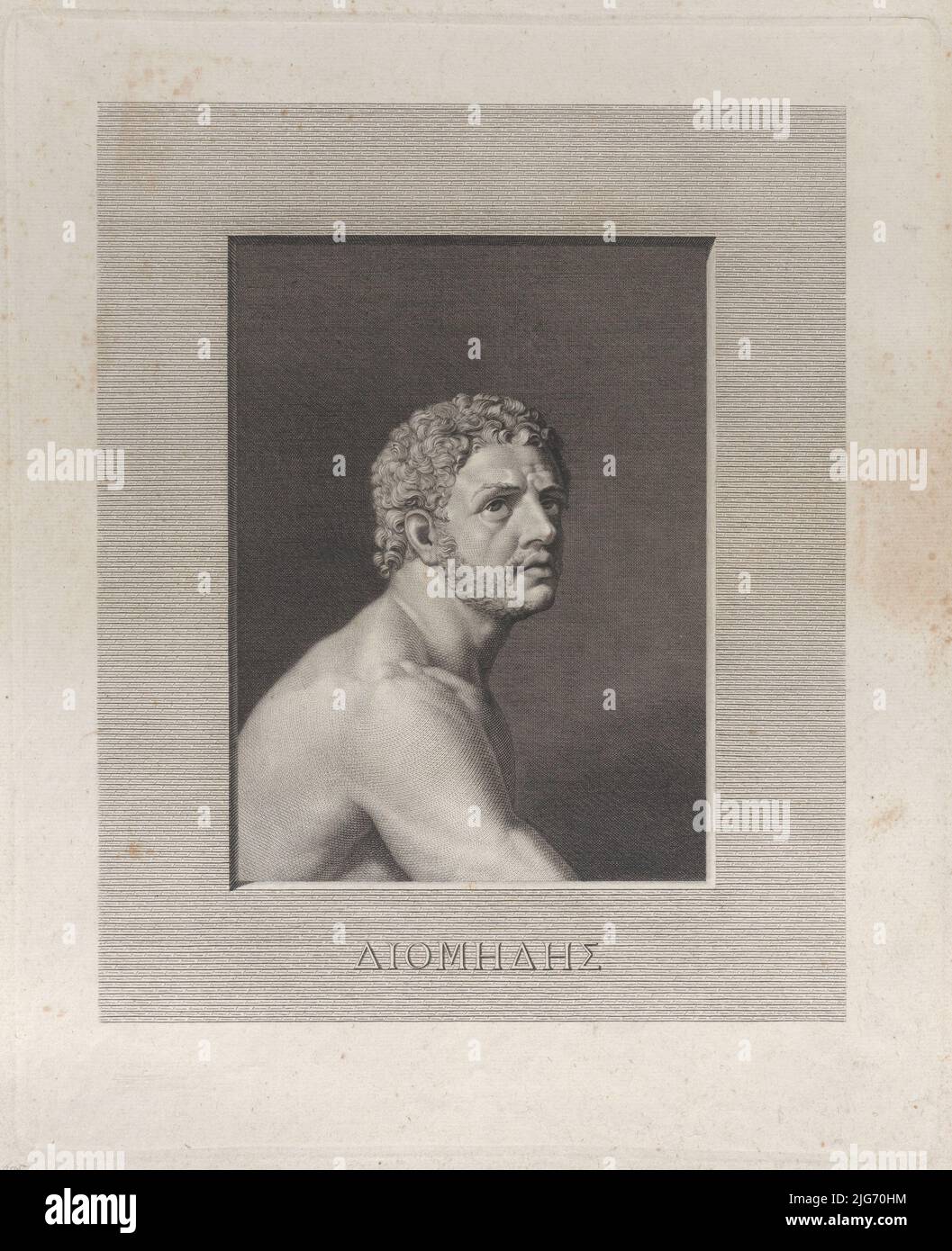 Diomedes, bust and shoulders, 1790-1800. Stock Photo