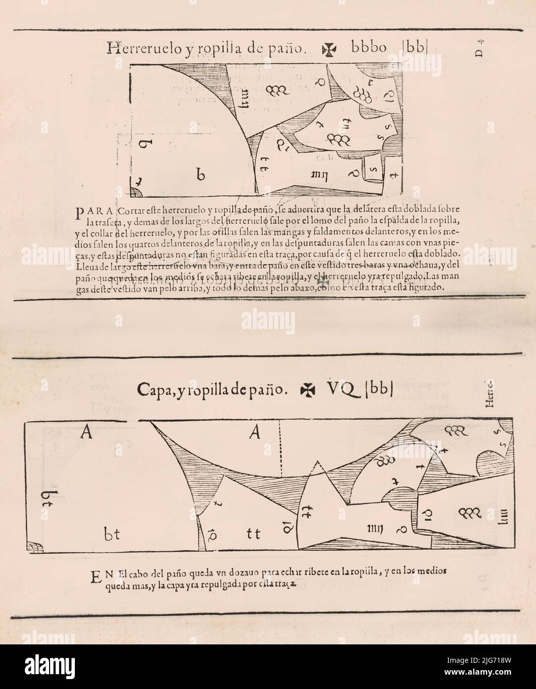 Libro de Geometr&#xed;a, Pr&#xe1;ctica y Tra&#xe7;a, 1589. Stock Photo