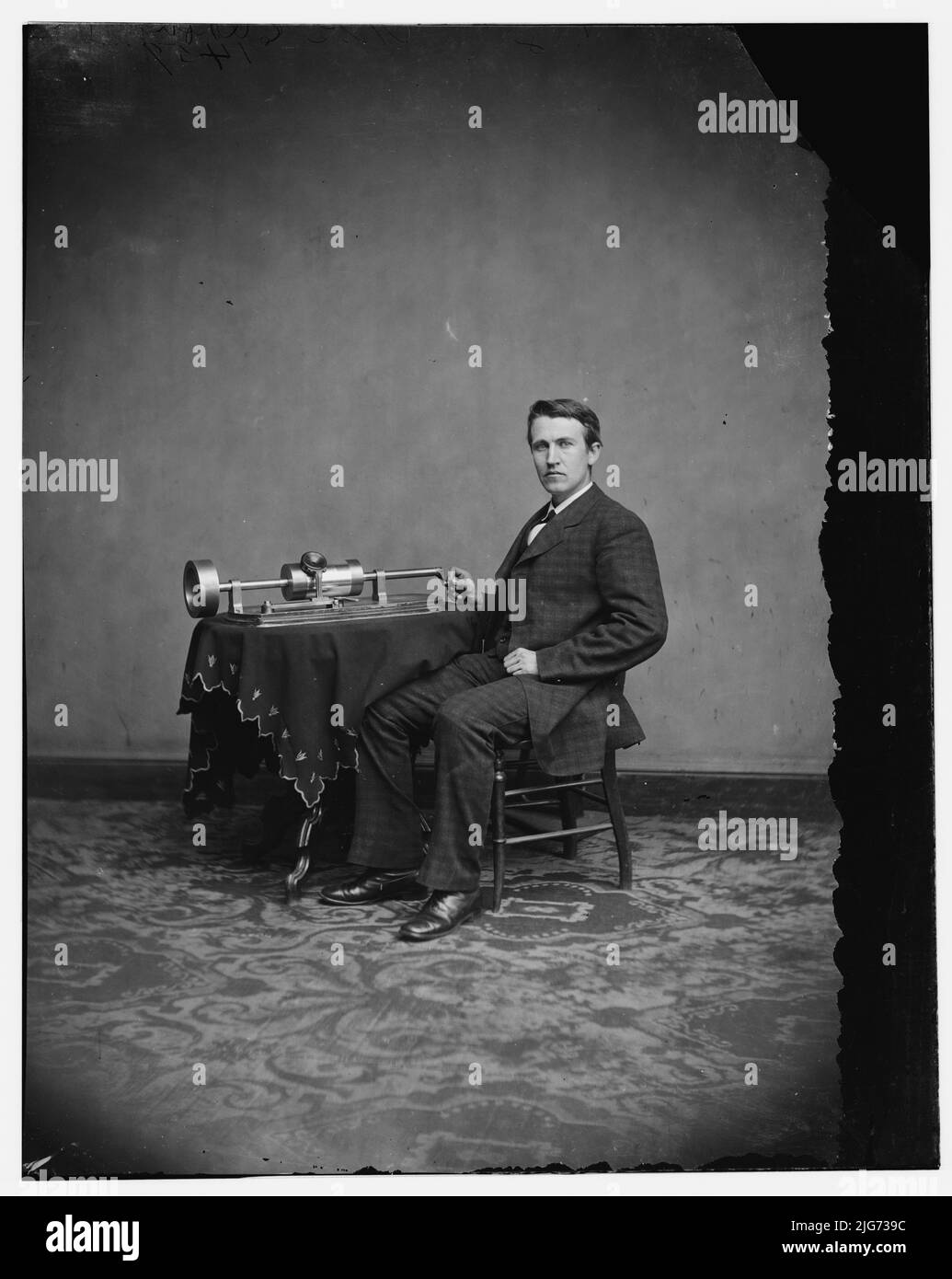 1870s 1873 THOMAS EDISON FIRST ELECTRIC PEN THE FORERUNNER OF THE  TELAUTOGRAPH AND THE MIMEOGRAPH - q50044 CPC001 HARS OLD FASHIONED Stock  Photo - Alamy