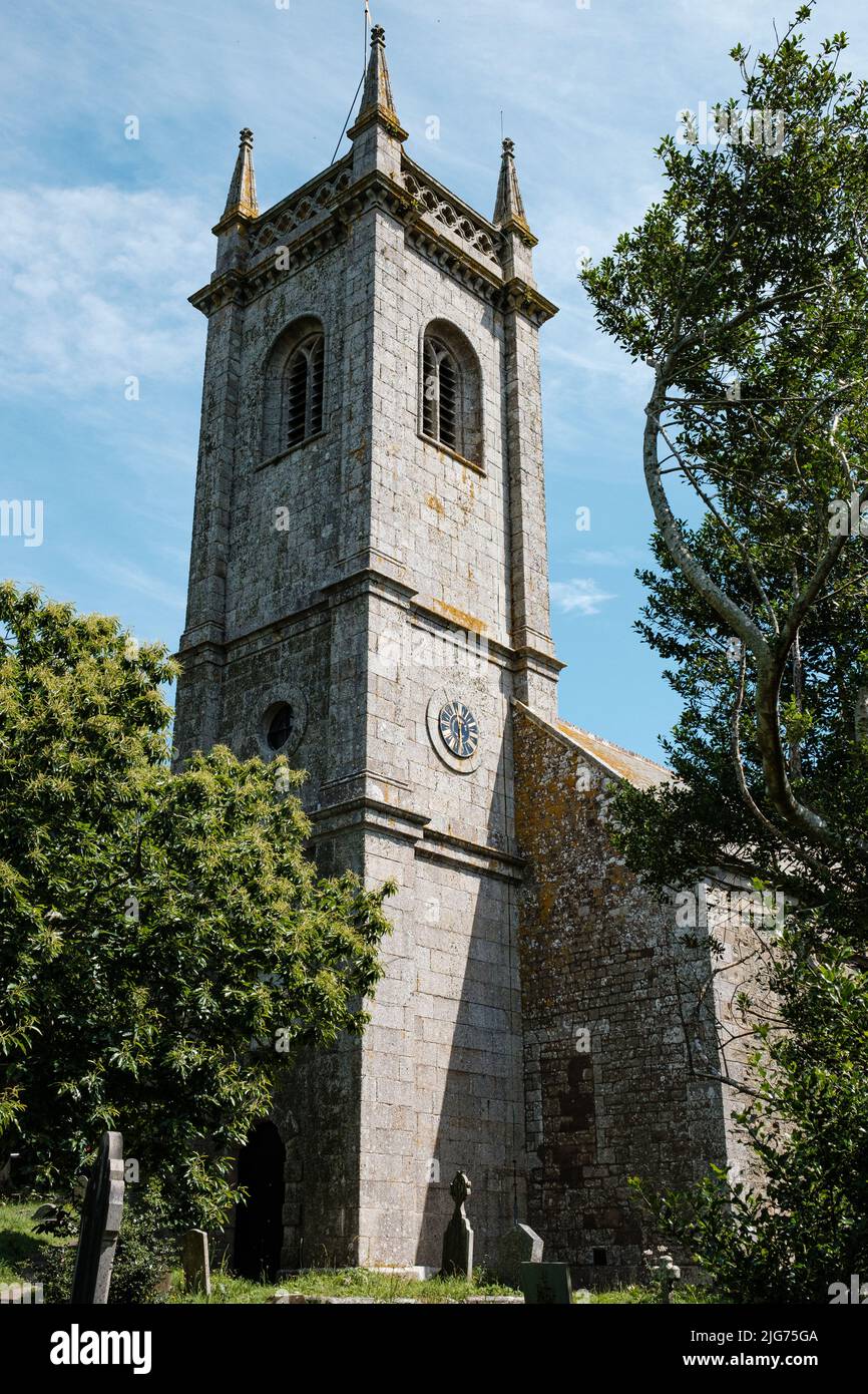 Views in and around St Michael's Parish Church, Helston, Cornwall Stock Photo