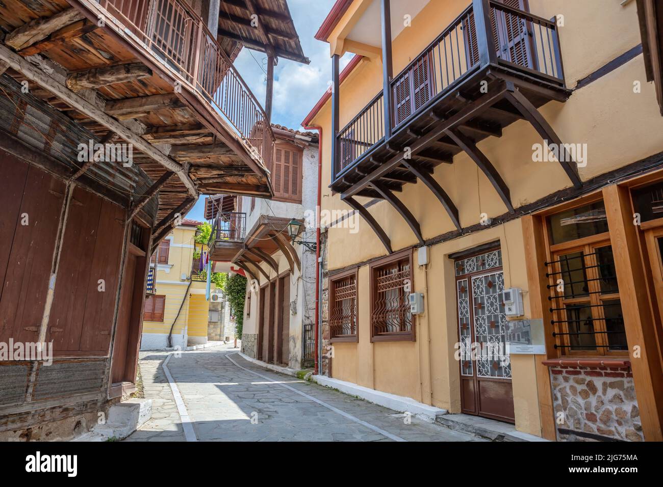 Macedonia Greece, Arnaia village Halkidiki. House with traditional ...