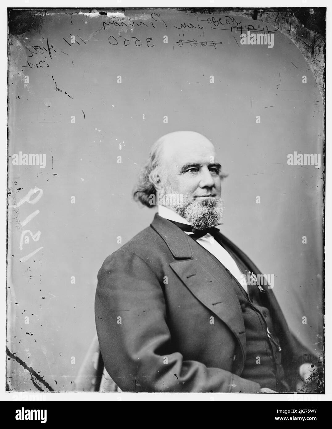 Hon. Samuel Clark Pomeroy of Kansas, between 1860 and 1875. [Politician, teacher, railroad president]. Stock Photo