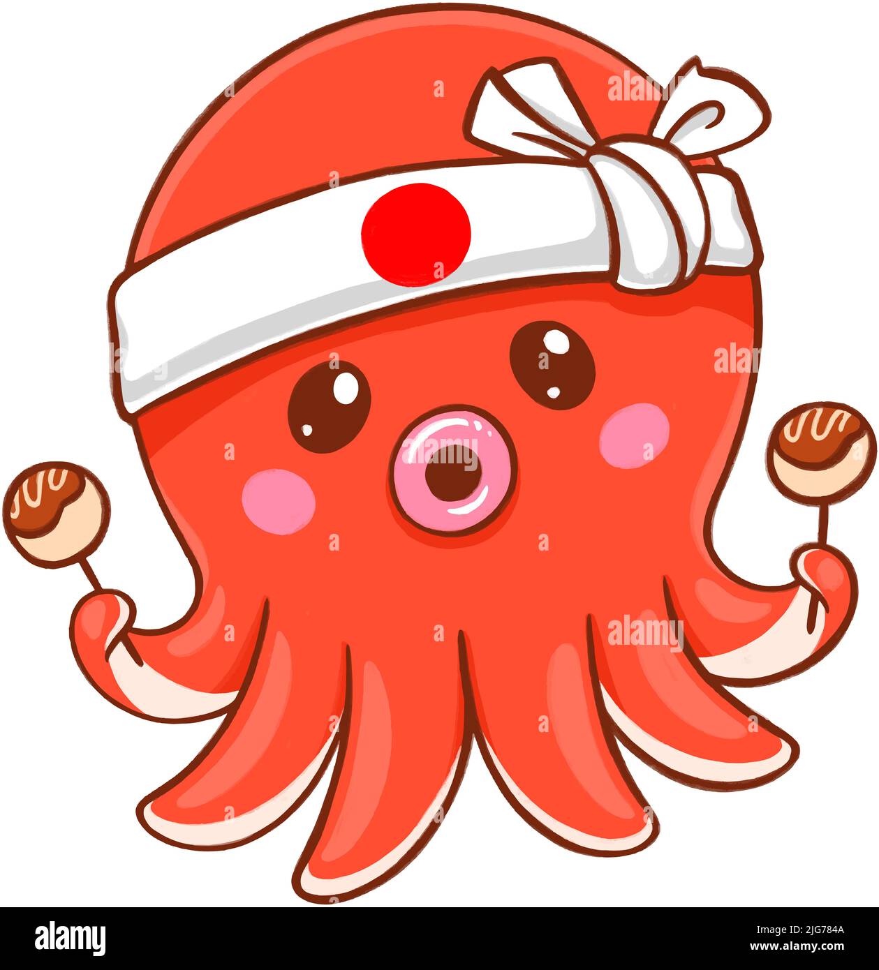 Octopus Takoyaki Squid vector illustration Stock Vector