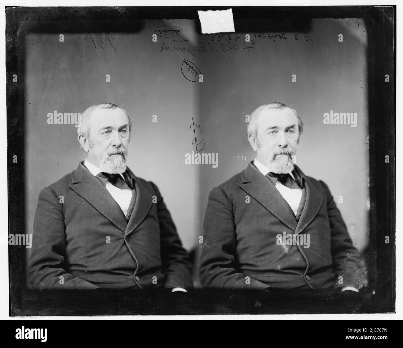 Beverly Browne Douglas of Virginia, 1865-1880. Douglas, Hon. Beverly Browne (1822-1878) of Va., between 1865 and 1880.  1st Lt. in Lee's Rangers, Major of 5th Va. Cavalry. [Politician, lawyer and soldier: lieutenant in the 9th Virginia Cavalry Regiment, (Lee's Rangers), of the Confederate States Army]. Stock Photo