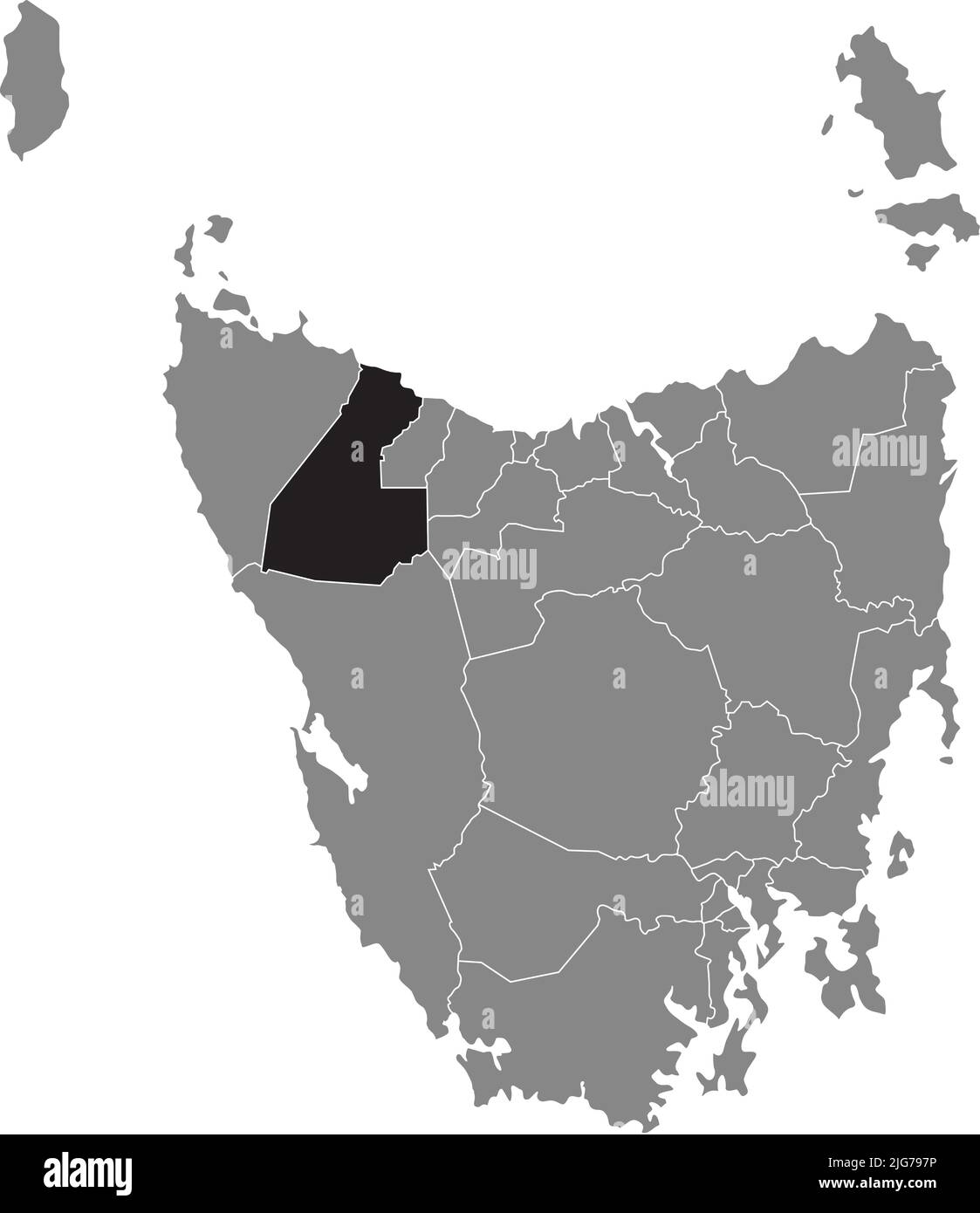 Locator map of the WARATAHWYNYARD, TASMANIA Stock Vector Image & Art